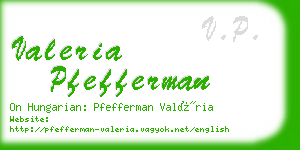 valeria pfefferman business card